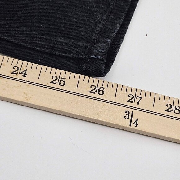 Playboy By Pacsun Ultra High Waisted Slim Fit Jeans Black Size 24 Button Fly - Picture 13 of 13